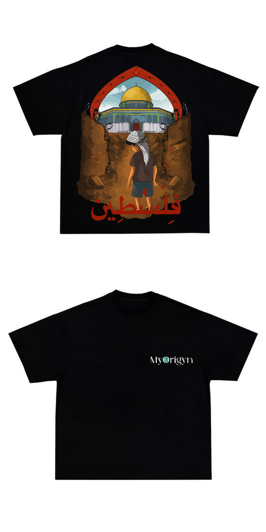 T-shirt MyOrigyn – Palestine Noir